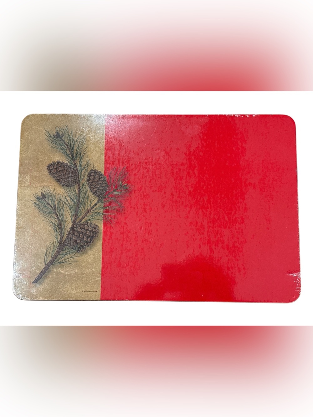 4 NEW JASON CORK BACKED HOLIDAY PINECONE PLACEMENTS SEALED PACKAGE 15.7" X 11.7"